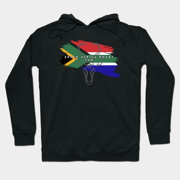 Minimalist Rugby Part 3 #006 - South Africa Rugby Fan Hoodie by SYDL